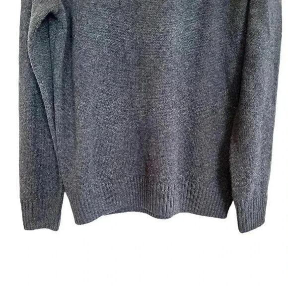 Sonoma Men's Red & Charcoal Cotton/Acrylic Color Block Knit Quarter Zip Mock Nec - Picture 4 of 11